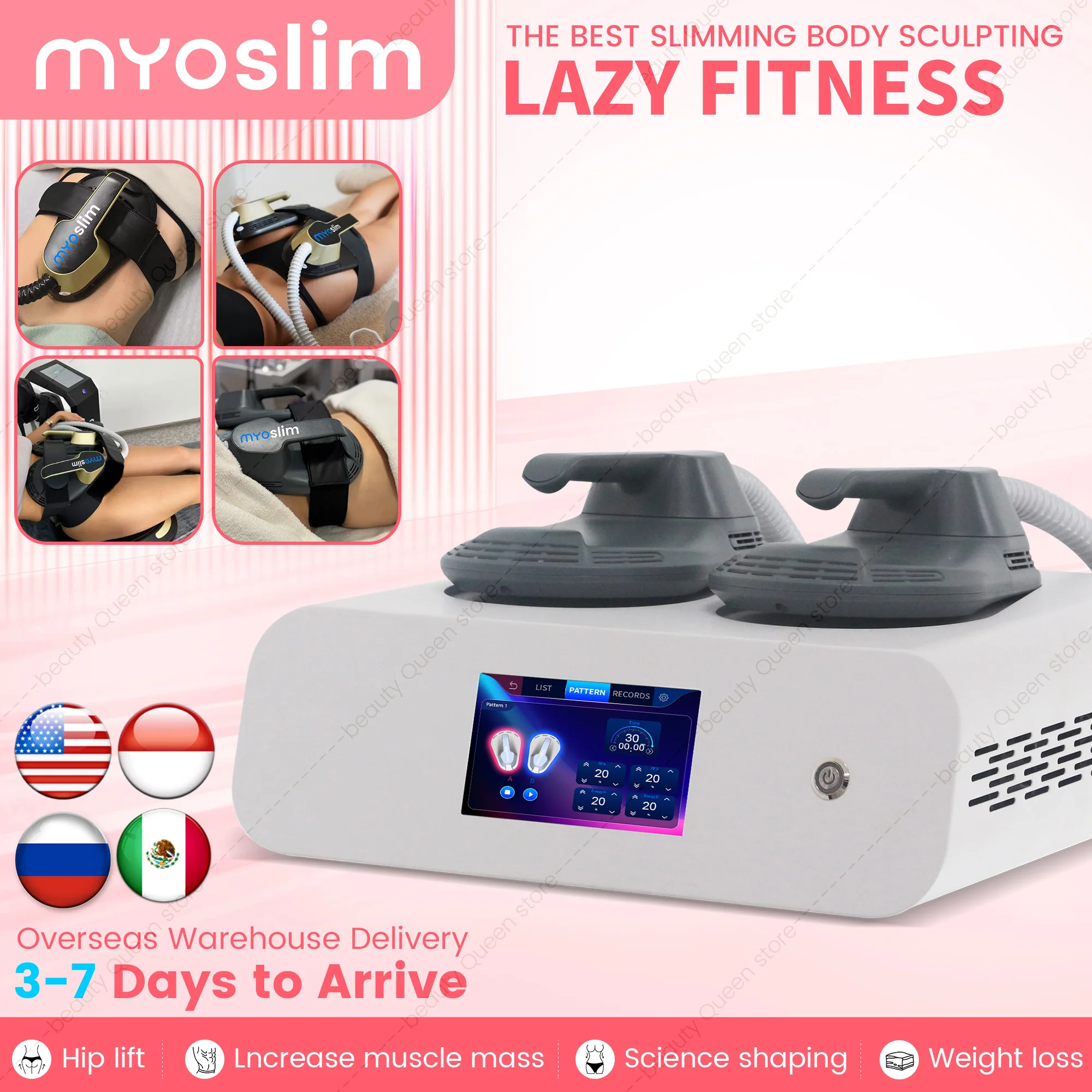 MYOslim 6500W Professional Body Sculpting Machine EMS Neo RF 15 Tes Muscle Electromagnetic Stimulation for Slimming
MYOslim 6500W Professional Body Sculpting Machine EMS Neo RF 15 Tes Muscle Electromagnetic Stimulation for Slimming