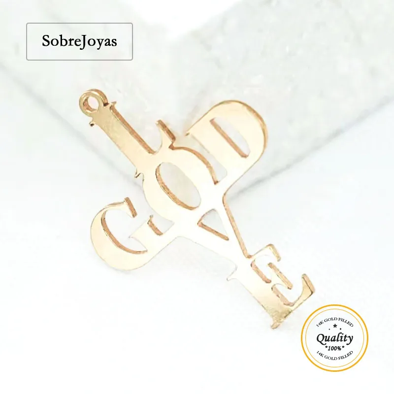 14K Gold Filled LOVE Cross Charm Pendant Punk Style Jesus Cross for Jewelry Making Gold Filled Accessory
14K Gold Filled LOVE Cross Charm Pendant Punk Style Jesus Cross for Jewelry Making Gold Filled Accessory