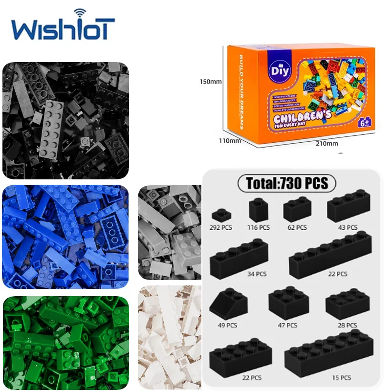 Creative 730pcs Assembled Small Particles Building Blocks Classic Multi-specification Educational DIY Toys Bricks Kids Gifts
Creative 730pcs Assembled Small Particles Building Blocks Classic Multi-specification Educational DIY Toys Bricks Kids Gifts