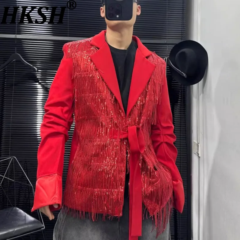 HKSH Fashion Sequin Tassel Blazer Spring New Men Tide Niche Outfit High-End High Street Vintage Style Stage-Performance HK19690
HKSH Fashion Sequin Tassel Blazer Spring New Men Tide Niche Outfit High-End High Street Vintage Style Stage-Performance HK19690