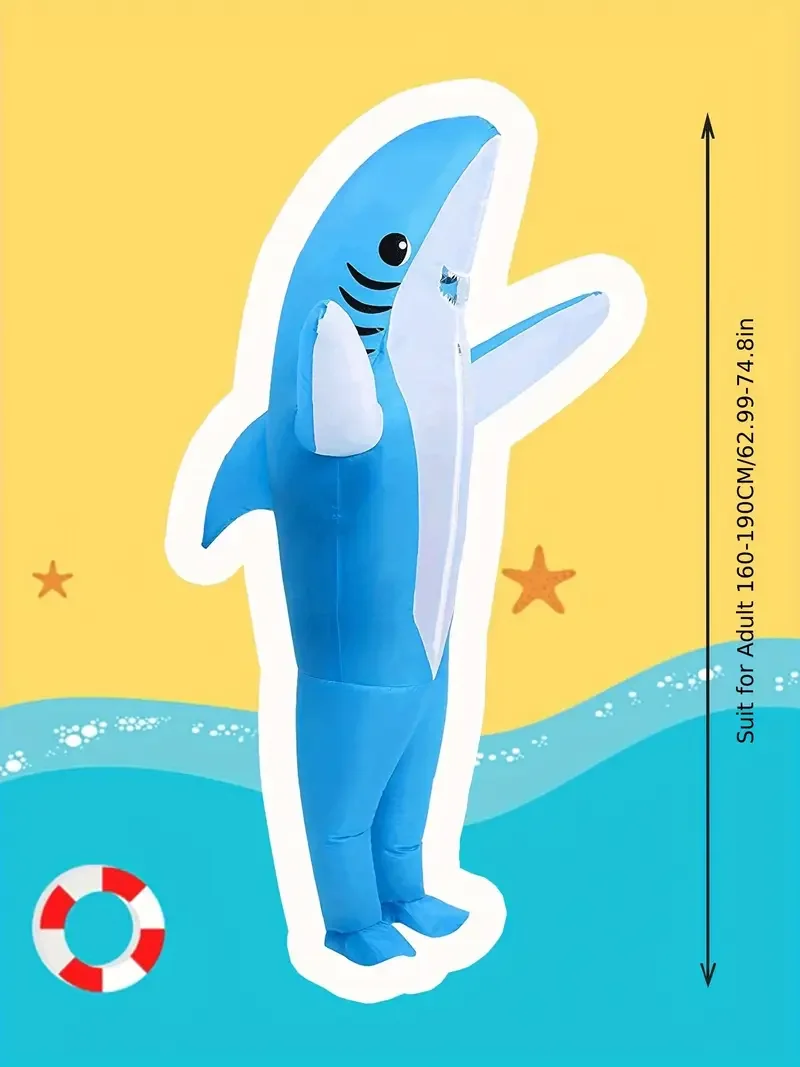 Holiday performance shark inflatable costume fun theme party costume Halloween Christmas gift masquerade inflatable suit
Holiday performance shark inflatable costume fun theme party costume Halloween Christmas gift masquerade inflatable suit