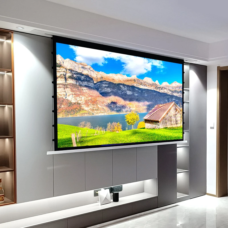 Новый 8K 3D HD-экран для проектора с технологией Black Diamond ALR, подавляющей внешний свет, встраиваемый в потолок, с электрическим натяжением и таб-тенсингом
Новый 8K 3D HD-экран для проектора с технологией Black Diamond ALR, подавляющей внешний свет, встраиваемый в потолок, с электрическим натяжением и таб-тенсингом