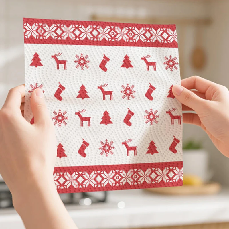1roll Christmas Printed Kitchen Paper Oil and Water Absorption Disposable Kitchen Paper Towels for Wet & Dry Use Party Decor
1roll Christmas Printed Kitchen Paper Oil and Water Absorption Disposable Kitchen Paper Towels for Wet & Dry Use Party Decor
