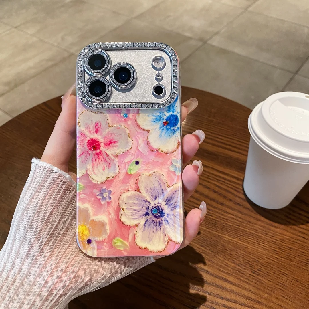 Oil painting butterfly Flower Phone Case For iPhone 17 16 15 14 13 Pro Max 15 16 Pro Korean Lovely Lens Film protection Cover
Oil painting butterfly Flower Phone Case For iPhone 17 16 15 14 13 Pro Max 15 16 Pro Korean Lovely Lens Film protection Cover