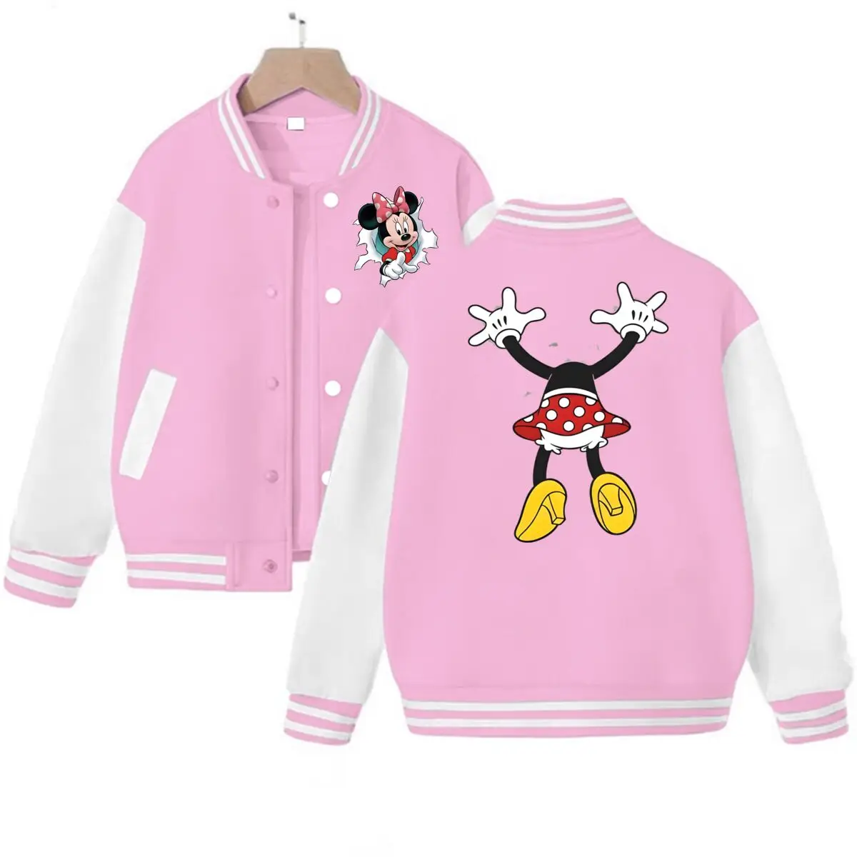 Cartoon Minnie Mouse Graphic Baseball Coat for Girls Minnie Mouse Fun Graphic Kids and Adults Bomber Jacket Fashion Casual Tops
Cartoon Minnie Mouse Graphic Baseball Coat for Girls Minnie Mouse Fun Graphic Kids and Adults Bomber Jacket Fashion Casual Tops
