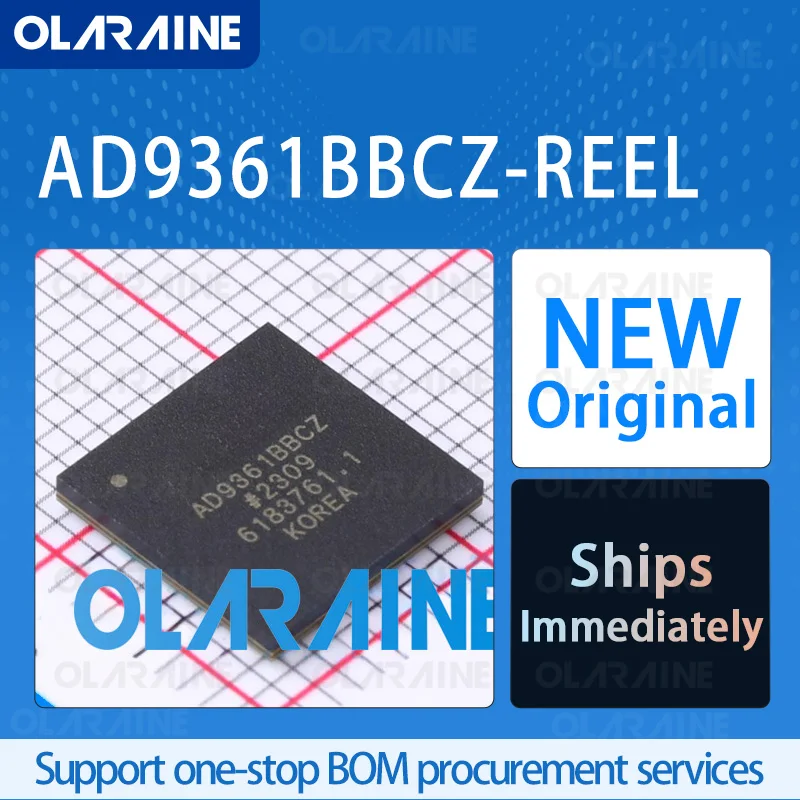1/5/10Pcs AD9361BBCZ-REEL BGA-144 original ic chip transceiver RoHS Voltage -1.33 V Output power 8 dBm 3-Wire, 4-Wire, SPI
1/5/10Pcs AD9361BBCZ-REEL BGA-144 original ic chip transceiver RoHS Voltage -1.33 V Output power 8 dBm 3-Wire, 4-Wire, SPI