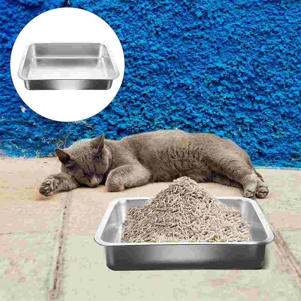 Stainless Steel Cat Litter Box Metal Bin Boxes for Indoor Cats Container Bins Tray Pan Holder
Stainless Steel Cat Litter Box Metal Bin Boxes for Indoor Cats Container Bins Tray Pan Holder