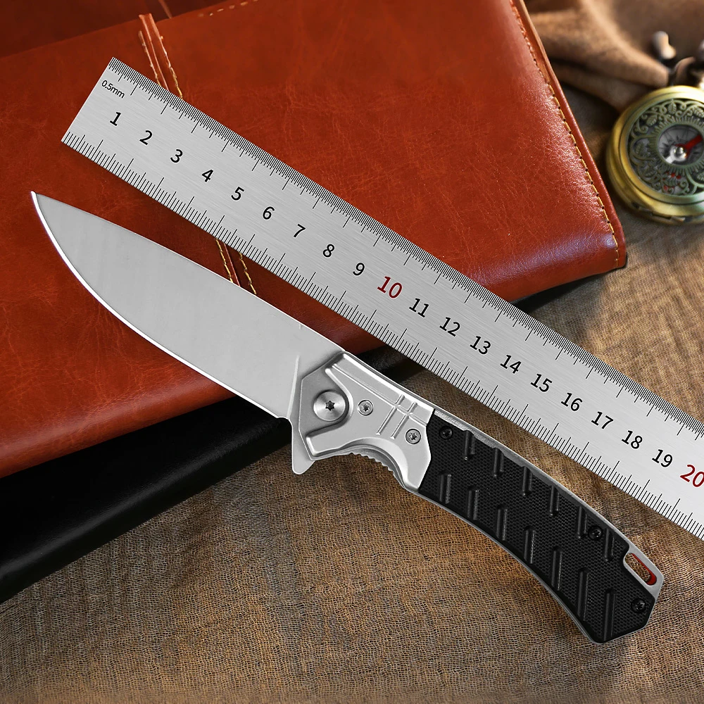 M1 pocket small fold 8CR13MOV steel high hardness G10 handle field portable self-defense knife
M1 pocket small fold 8CR13MOV steel high hardness G10 handle field portable self-defense knife