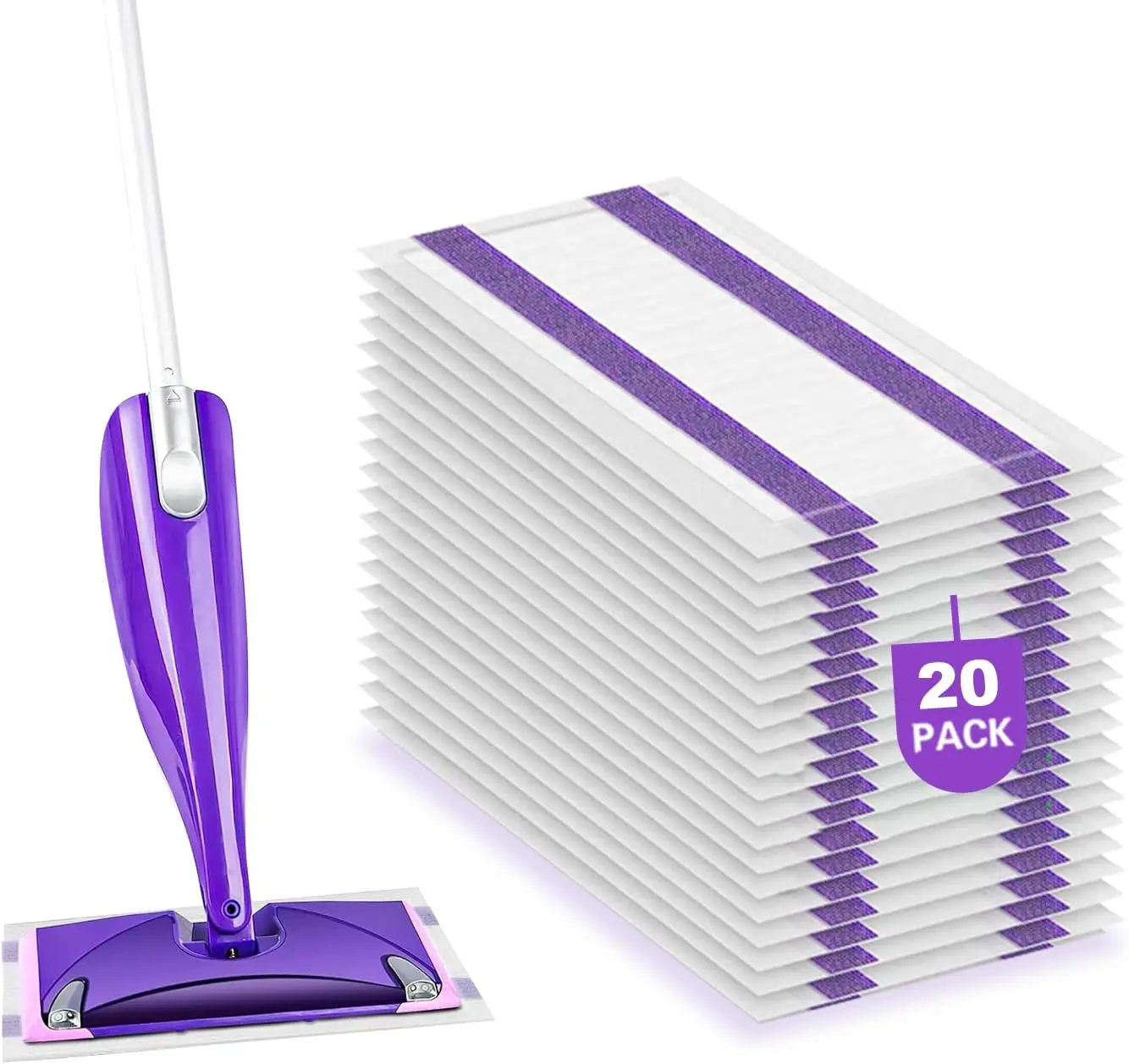Mop Pad Refills for Swiffer WetJet Spray Mop, 4 Layers Thickened Super Absorbent, 20 Count
Mop Pad Refills for Swiffer WetJet Spray Mop, 4 Layers Thickened Super Absorbent, 20 Count