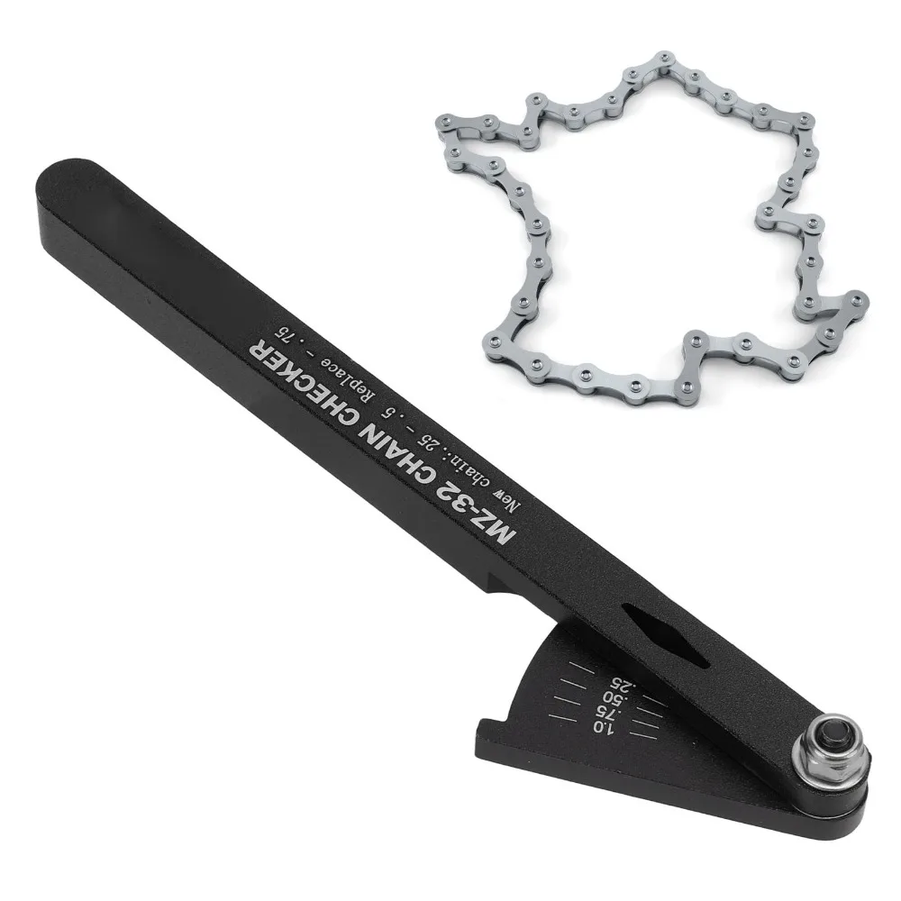 Aluminum Alloy Bicycle Chain Wear Indicator Multifunctional Easy to Use Bike Chain Checker Bike Chain Measuring Tool
Aluminum Alloy Bicycle Chain Wear Indicator Multifunctional Easy to Use Bike Chain Checker Bike Chain Measuring Tool