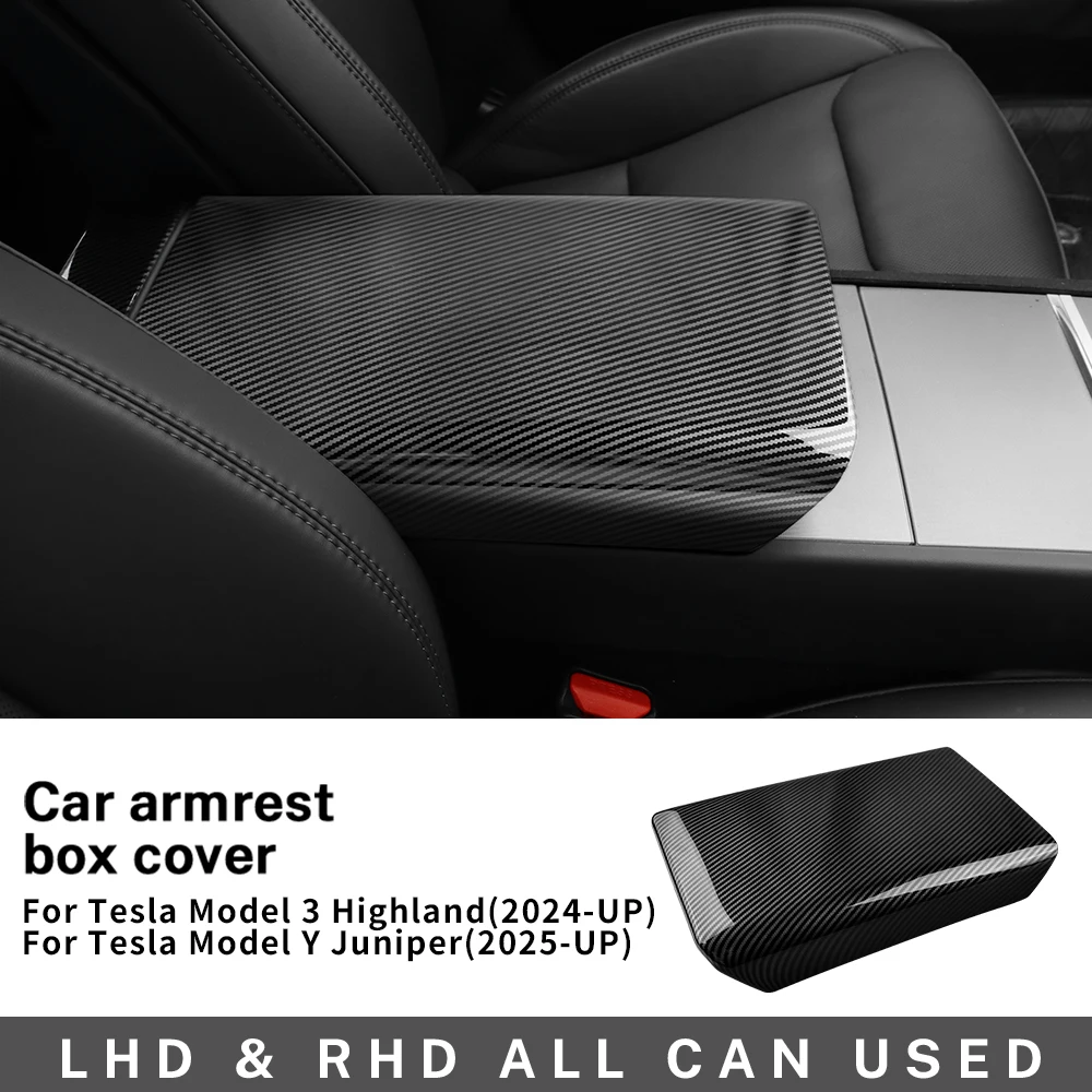 ABS Carbon Fiber Center Console Armrest Protective Cover For Tesla Model 3 Highland 2024 Model Y Juniper 2025 Car Accessories
ABS Carbon Fiber Center Console Armrest Protective Cover For Tesla Model 3 Highland 2024 Model Y Juniper 2025 Car Accessories