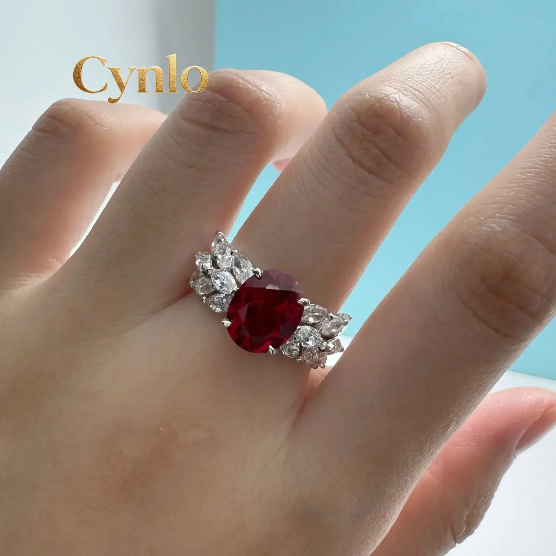 Cynlo Jewelry Luxury Solid Platinum PT950 Skeleton Diamond Ring 3 Carat Ruby Diamond Ring for Women Gift
Cynlo Jewelry Luxury Solid Platinum PT950 Skeleton Diamond Ring 3 Carat Ruby Diamond Ring for Women Gift