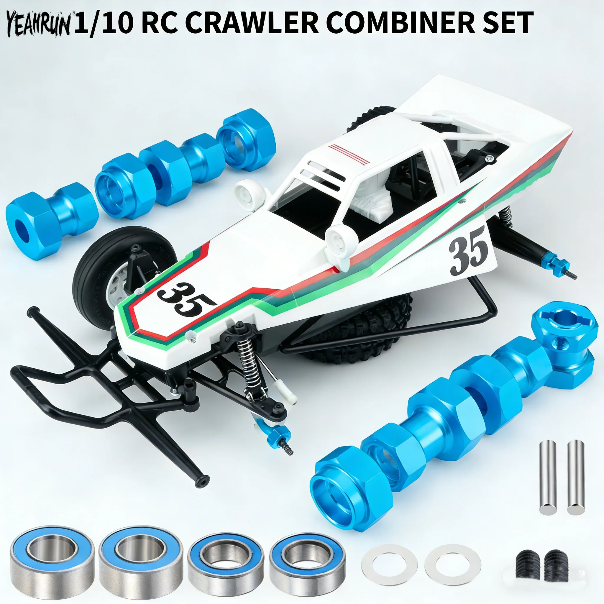 YEAHRUN 1Set Aluminum Alloy Hex Wheel Hub Adapters w/ Bearing for 1/10 RC Car Tamiya 58346 Grasshopper Upgrade Accessories Parts
YEAHRUN 1Set Aluminum Alloy Hex Wheel Hub Adapters w/ Bearing for 1/10 RC Car Tamiya 58346 Grasshopper Upgrade Accessories Parts