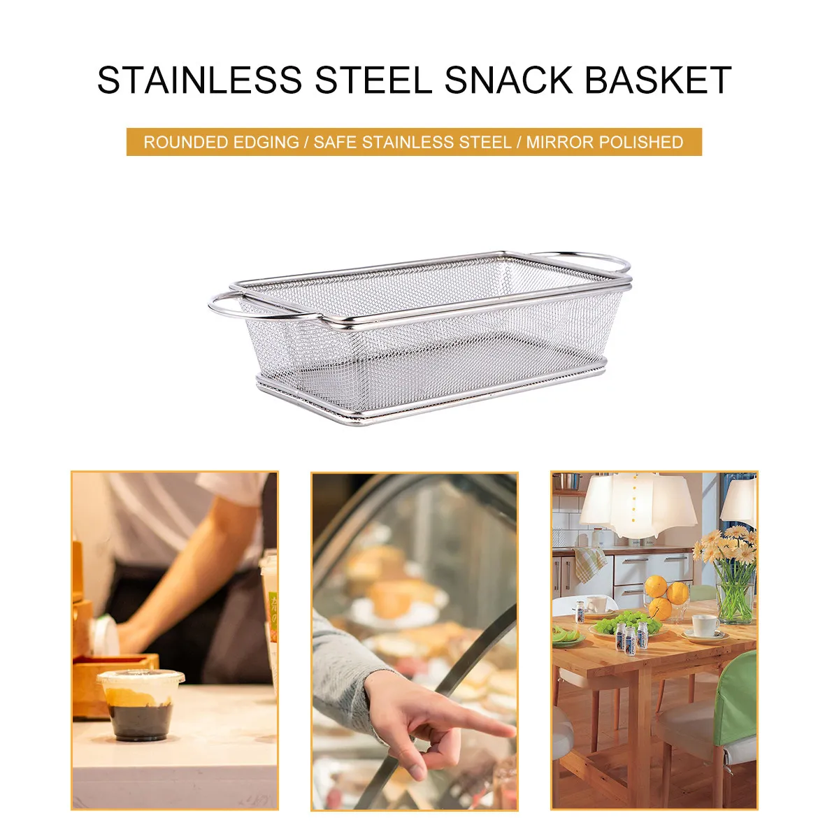 Stainless Steel Frying Basket Dual-Handle Mesh Snack Basket for French Fries Wings Potatoes Deep Fryer Food Strainer Colander
Stainless Steel Frying Basket Dual-Handle Mesh Snack Basket for French Fries Wings Potatoes Deep Fryer Food Strainer Colander
