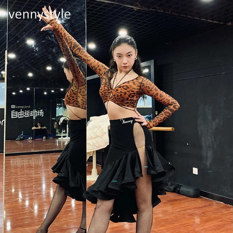 Venny Girls Dancing Dresses Kids Leopard Print Top Skirt Samba Tango Children Professional Ballroom Latin Dance Dress
Venny Girls Dancing Dresses Kids Leopard Print Top Skirt Samba Tango Children Professional Ballroom Latin Dance Dress