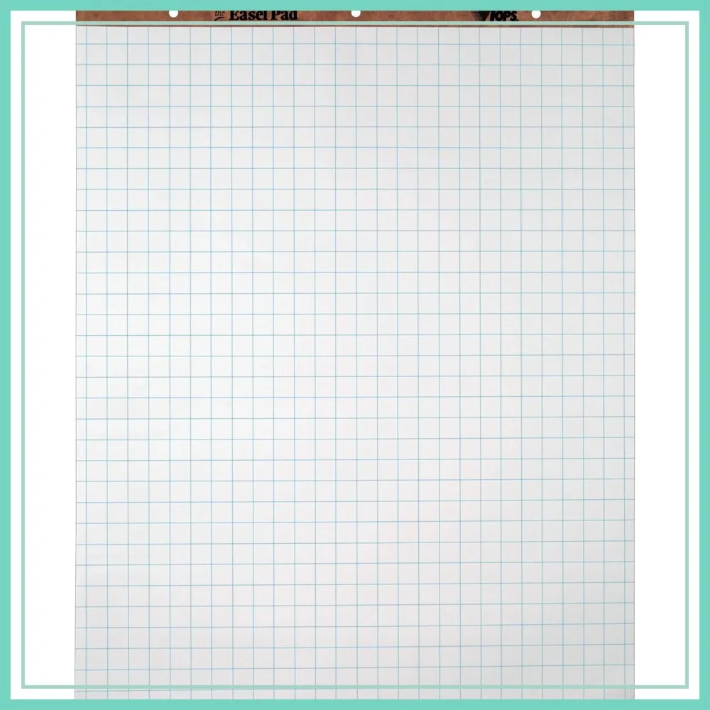 Standard Easel Pads, 27x34 Inch, 1" Grid, 50 Sheets/Pad, 2-Pad Carton
Standard Easel Pads, 27x34 Inch, 1" Grid, 50 Sheets/Pad, 2-Pad Carton