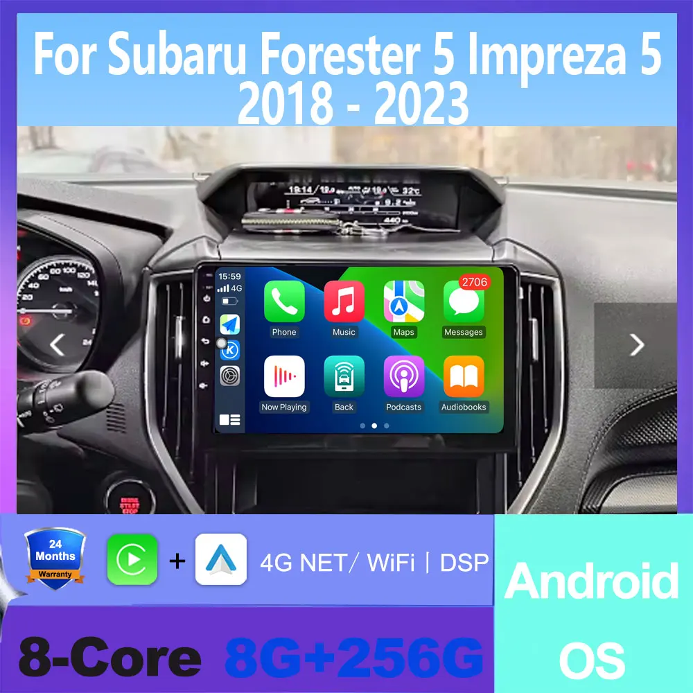 For Subaru Forester 5 Impreza 5 2018 - 2023 Android Auto Wirelss Carplay Car Radio Multimedia Video GPS Navigation stereo
For Subaru Forester 5 Impreza 5 2018 - 2023 Android Auto Wirelss Carplay Car Radio Multimedia Video GPS Navigation stereo