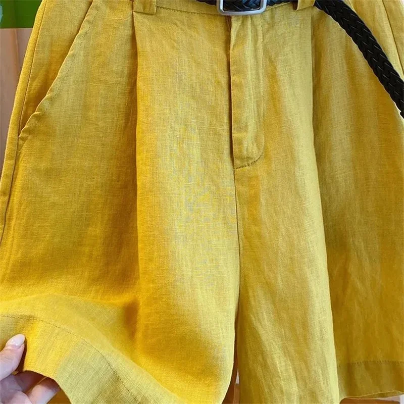 White linen shorts for women 2026 summer new slimming loose casual versatile wide leg five quarter pants women's Solid shorts
White linen shorts for women 2026 summer new slimming loose casual versatile wide leg five quarter pants women's Solid shorts