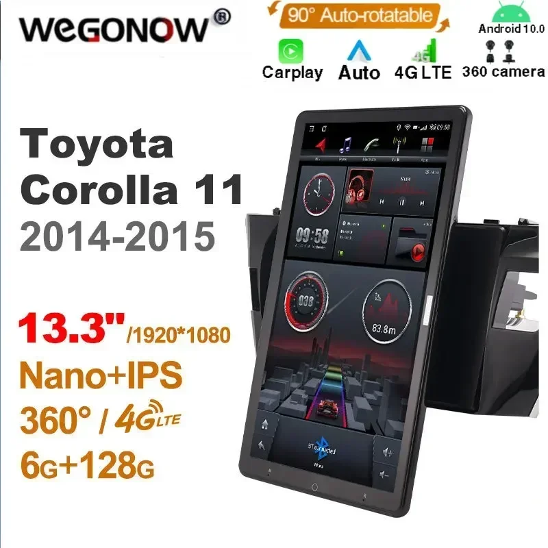 Rotatable 13.3'' Ownice Android10.0 Car Multimedia for Toyota Corolla 11 2013-2017 Auto Radio Audio 4G LTE 360 Optical No DVD
Rotatable 13.3'' Ownice Android10.0 Car Multimedia for Toyota Corolla 11 2013-2017 Auto Radio Audio 4G LTE 360 Optical No DVD