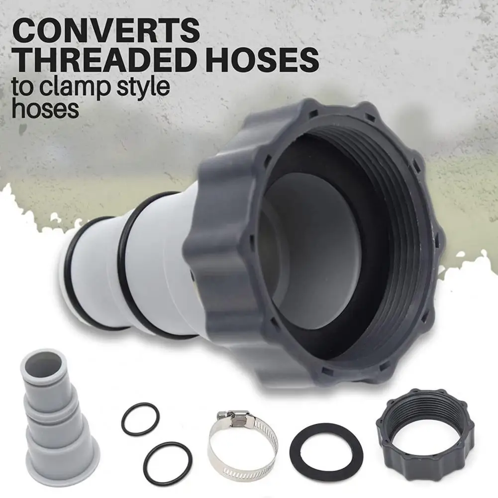 High Plastic Hose Adapter Reusable Pool Hose Adapter for Intex Fit Aru Threaded Connection Pump Hose Conversion Filter
High Plastic Hose Adapter Reusable Pool Hose Adapter for Intex Fit Aru Threaded Connection Pump Hose Conversion Filter