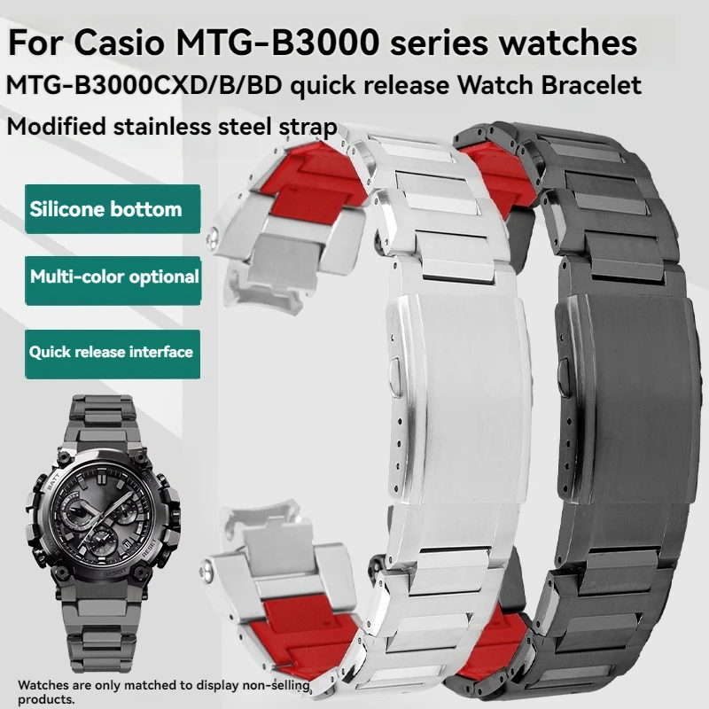 MTG-B3000 Stainless steel watchband special for Casio MTG-B3000 quick release steel watch strap men's bracelet accessories
MTG-B3000 Stainless steel watchband special for Casio MTG-B3000 quick release steel watch strap men's bracelet accessories