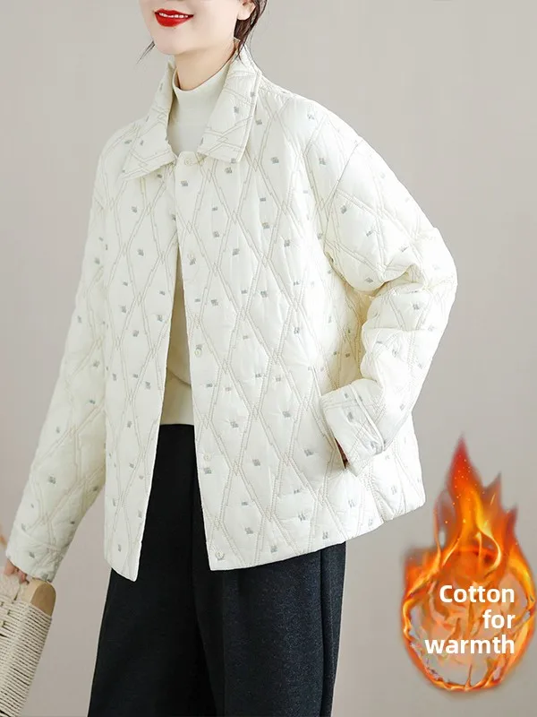 New Chinese Style Embroidered Loose Fit Collar Cotton Jacket Women's Autumn Winter New Arrival Fashionable Cotton Coat
New Chinese Style Embroidered Loose Fit Collar Cotton Jacket Women's Autumn Winter New Arrival Fashionable Cotton Coat