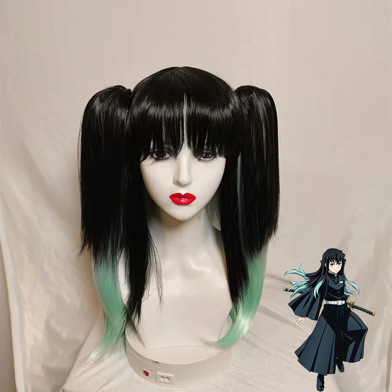 Demon Slayer Kimetsu no Yaiba Muichiro Tokito, парик для косплея, двойные хвостики с зажимами для челюстей, градиент цвета, длинные прямые волосы
Demon Slayer Kimetsu no Yaiba Muichiro Tokito, парик для косплея, двойные хвостики с зажимами для челюстей, градиент цвета, длинные прямые волосы