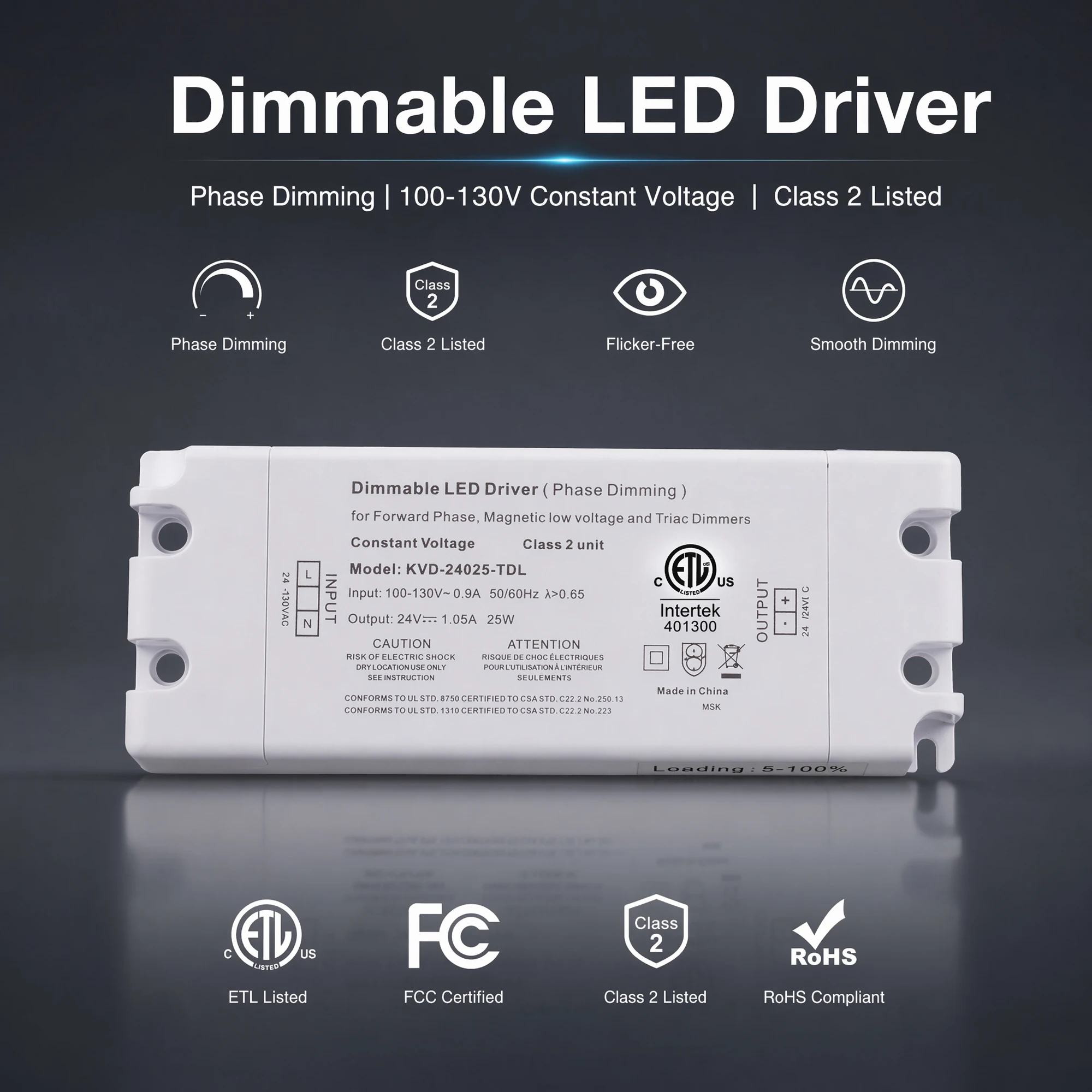 AC100V-130V to DC 12/24V Triac Dimmable Driver 25W 50W 60W Transformer for LED Lighting
AC100V-130V to DC 12/24V Triac Dimmable Driver 25W 50W 60W Transformer for LED Lighting