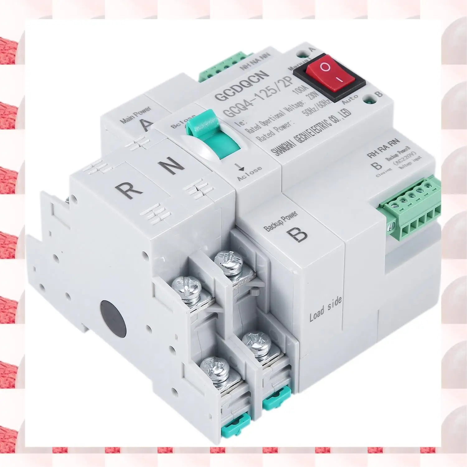 ABGN Dual-Power Automatic Transfer Switch 2P 100A Household 35Mm Rail Installation
ABGN Dual-Power Automatic Transfer Switch 2P 100A Household 35Mm Rail Installation
