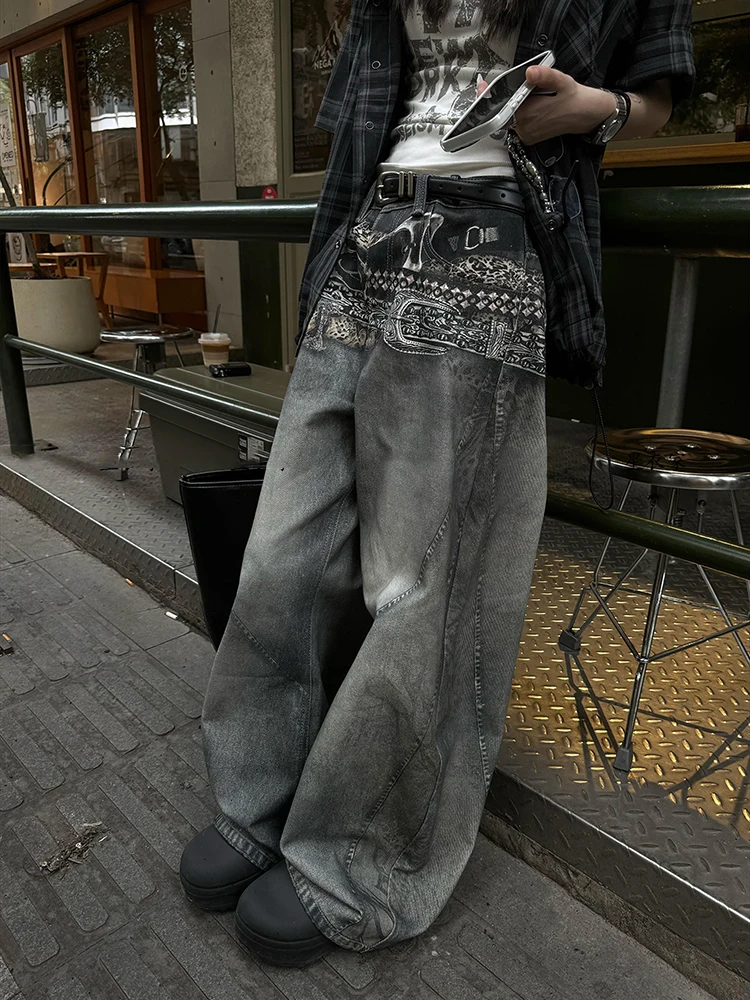 American Vintage New Fashion Washing Erosion Damage Machete Baggy Jeans Female Y2K Spice Girls Contrast Stitching Mop Pants
American Vintage New Fashion Washing Erosion Damage Machete Baggy Jeans Female Y2K Spice Girls Contrast Stitching Mop Pants