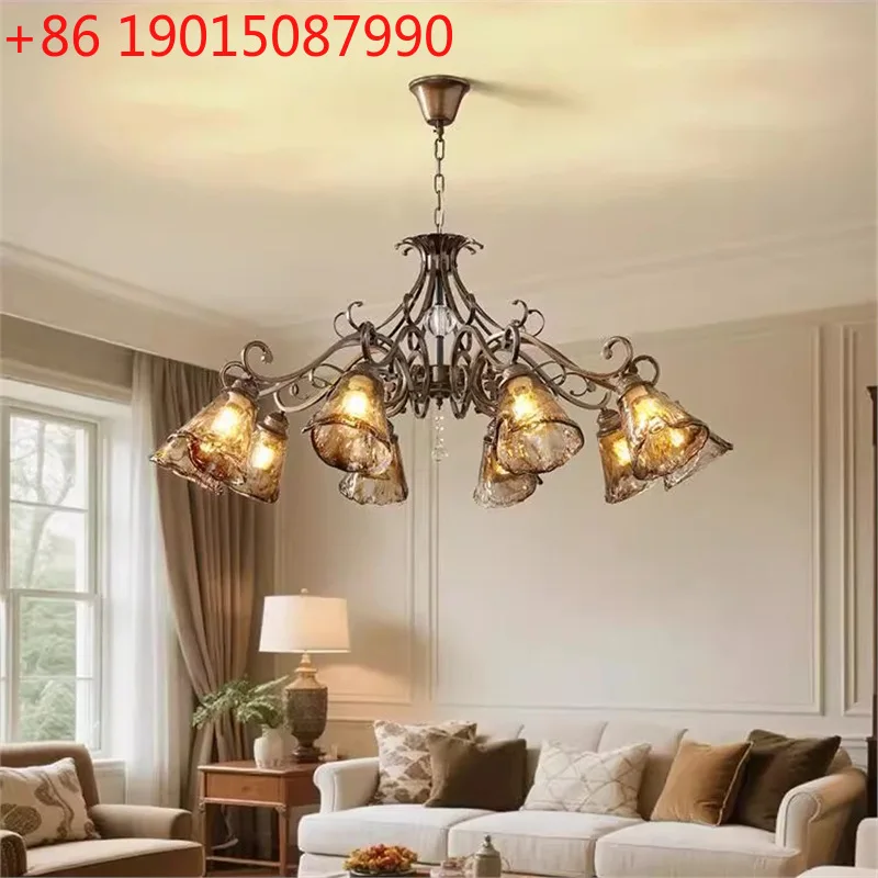 Retro light luxury pastoral hall lamps creative art personalized living room lamps
Retro light luxury pastoral hall lamps creative art personalized living room lamps