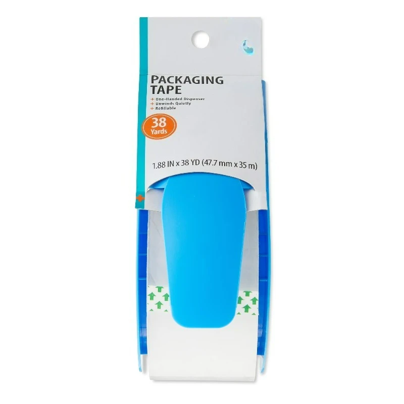 Packaging Tape with One-Handed Dispenser, Clear, 1.88 in x 38 Yds
Packaging Tape with One-Handed Dispenser, Clear, 1.88 in x 38 Yds