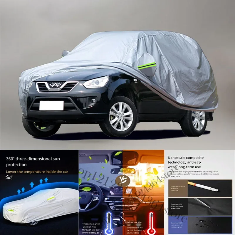 Автомобильный чехол для Chery Tiggo 210t с защитой от снега, пыли, УФ-лучей, удаления краски и дождя
Автомобильный чехол для Chery Tiggo 210t с защитой от снега, пыли, УФ-лучей, удаления краски и дождя