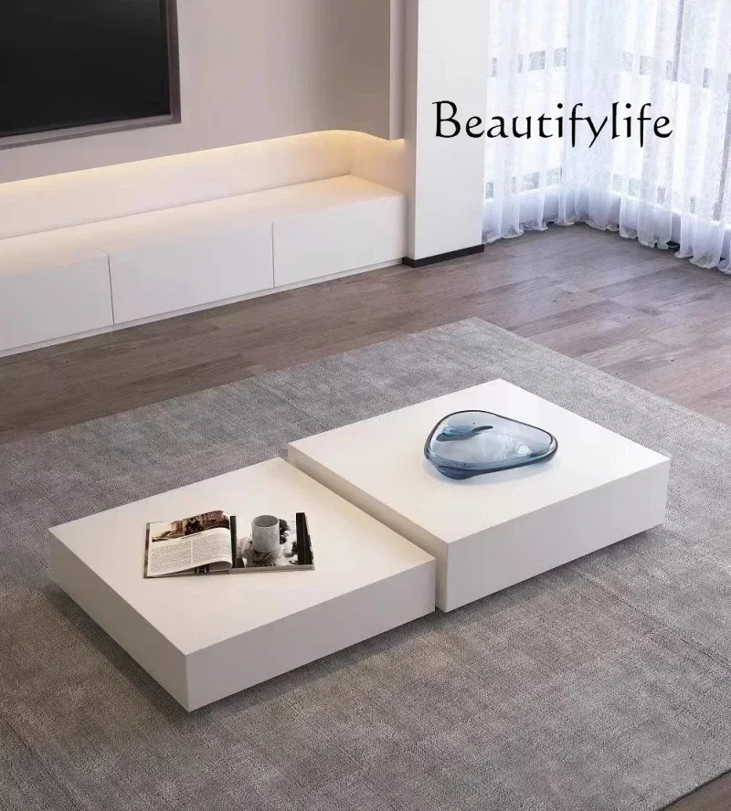 French minimalist black and white combination medieval coffee table simple modern square Nordic modern cream style
French minimalist black and white combination medieval coffee table simple modern square Nordic modern cream style