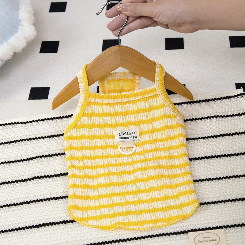Dog Striped Vest Summer Cool Breathable Puppy Sling Clothes Pet Fashion Clothing Teddy Biker Two Legs Clothes
Dog Striped Vest Summer Cool Breathable Puppy Sling Clothes Pet Fashion Clothing Teddy Biker Two Legs Clothes
