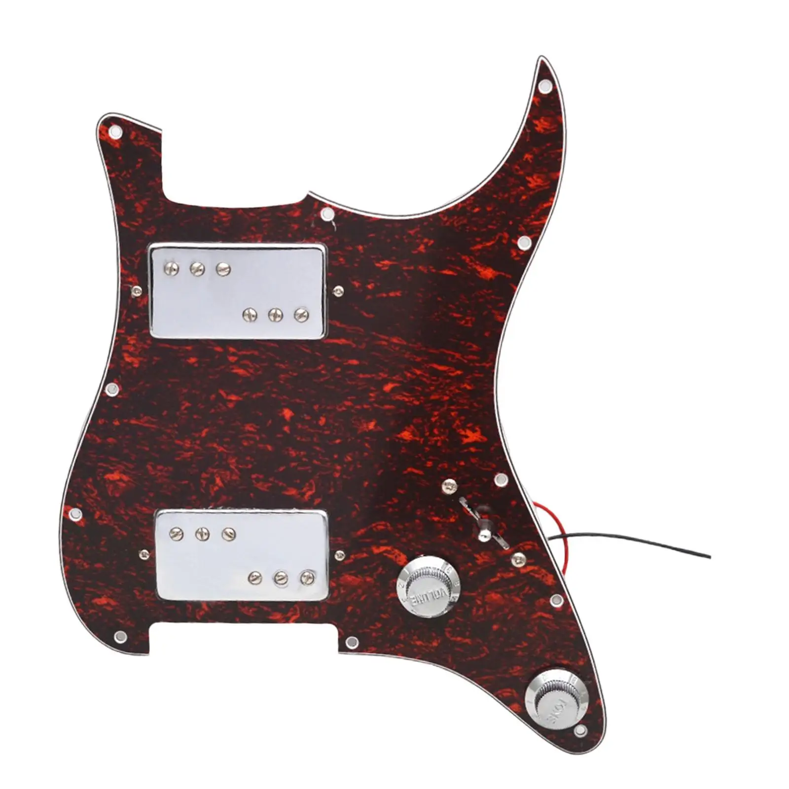 Prewired 3 Ply Guitar Pickguard High Performance HH Type Scratch Plate Red Brown PVC for Electric Guitar Repair Parts
Prewired 3 Ply Guitar Pickguard High Performance HH Type Scratch Plate Red Brown PVC for Electric Guitar Repair Parts