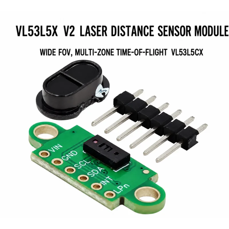 VL53L5X V2 TOF Wide Field of View Time-of-Flight Multi-Region Laser Ranging Sensor Module
VL53L5X V2 TOF Wide Field of View Time-of-Flight Multi-Region Laser Ranging Sensor Module