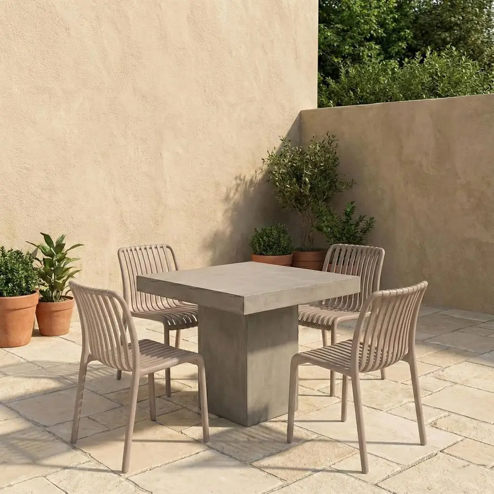 Складные уличные стулья для обеденной зоны – устойчивые к погодным условиям пластиковые, для использования у бассейна и в саду, современный дизайн с перекладинами, бежевые
Складные уличные стулья для обеденной зоны – устойчивые к погодным условиям пластиковые, для использования у бассейна и в саду, современный дизайн с перекладинами, бежевые