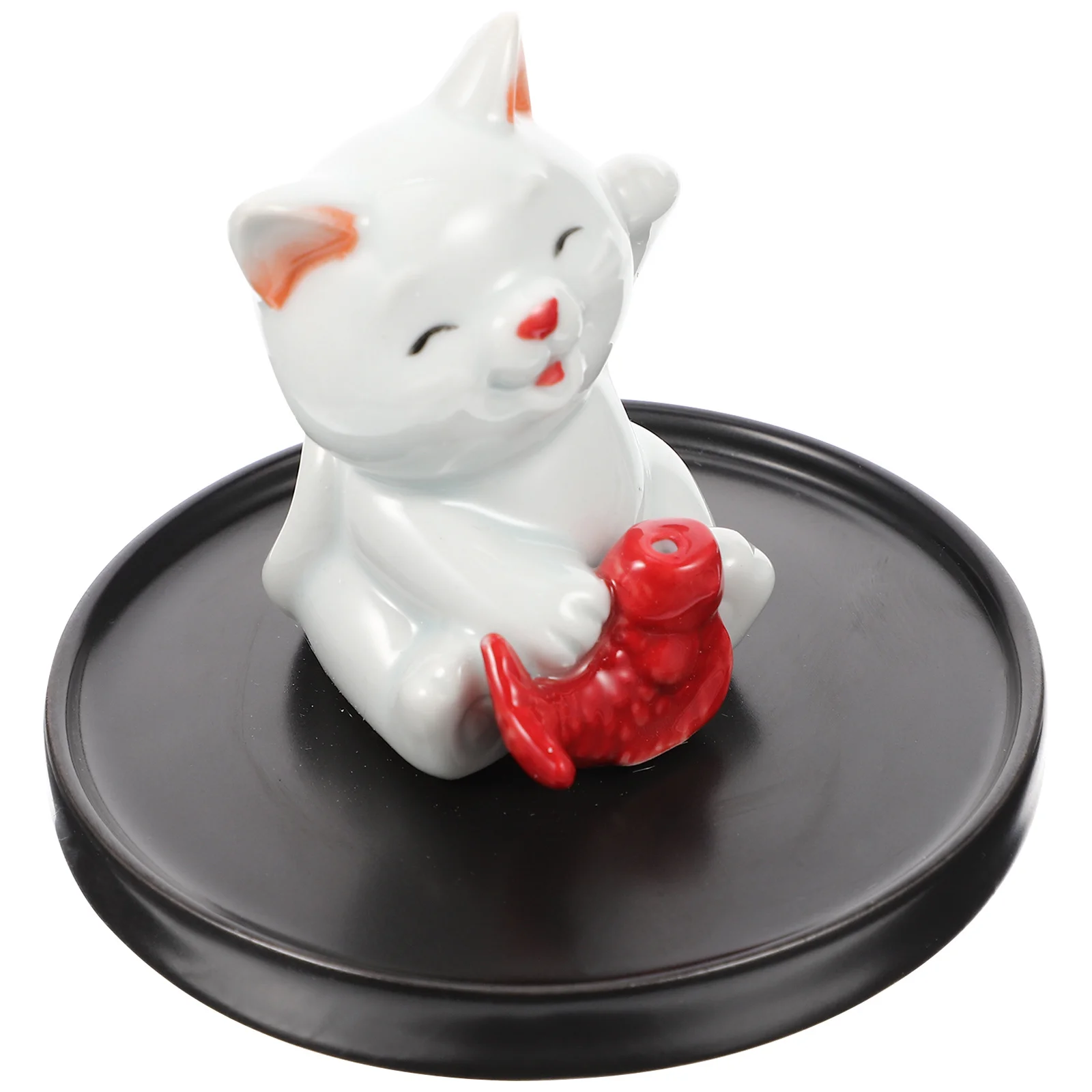 Cat Incense Stick Holder Ceramic Decorative Tray Home Aromatherapy Burner Tabletop Incense Accessory Compact Use
Cat Incense Stick Holder Ceramic Decorative Tray Home Aromatherapy Burner Tabletop Incense Accessory Compact Use