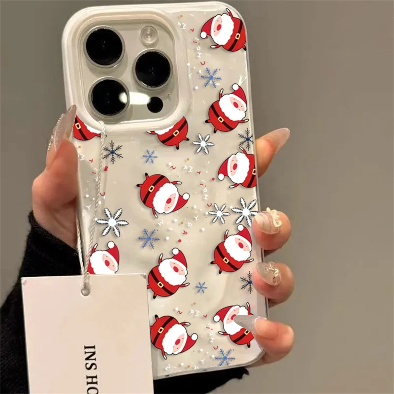 Cartoon Snowman Santa Claus Case for iPhone 17 16 15 Pro Max 17 Air 17Pro 14 Plus 13 12 11 Pro Max Wrinkled Texture Soft Cover
Cartoon Snowman Santa Claus Case for iPhone 17 16 15 Pro Max 17 Air 17Pro 14 Plus 13 12 11 Pro Max Wrinkled Texture Soft Cover
