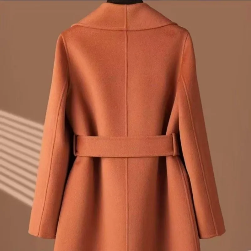 2026 Autumn Winter Women's New Double-sided Coat Made of Woolen Fabric High-end Long Style Slim Temperament Lace Up Small Jacket
2026 Autumn Winter Women's New Double-sided Coat Made of Woolen Fabric High-end Long Style Slim Temperament Lace Up Small Jacket