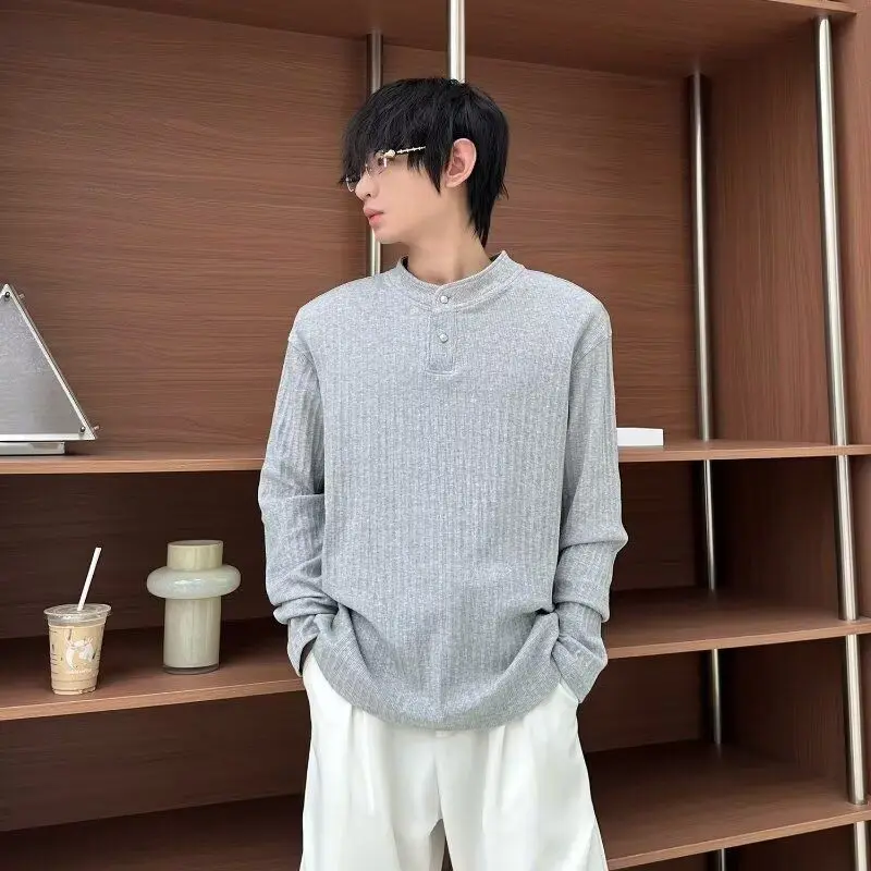 Корейская ретро Money Sle Henry Collar Long Sve, универсальная повседневная футболка, мужская весенне-осенняя трендовая простая базовая футболка
Корейская ретро Money Sle Henry Collar Long Sve, универсальная повседневная футболка, мужская весенне-осенняя трендовая простая базовая футболка