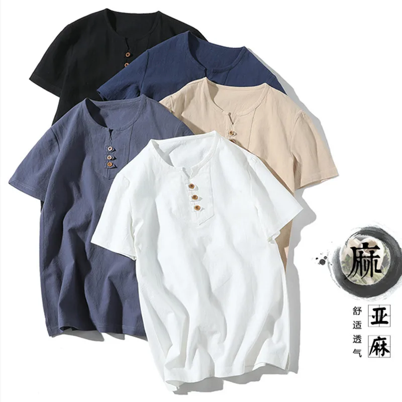 2023 Summer vintage brand men's shirt big size v-neck short sleeve cotton linen blouse plus size tops black white M-6XL 7XL
2023 Summer vintage brand men's shirt big size v-neck short sleeve cotton linen blouse plus size tops black white M-6XL 7XL