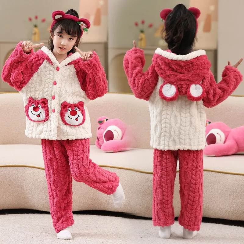 Disney Cartoon Lotso Cute Fall and Winter Comfortable, Soft, Thickened and Warm Home Clothing Pajamas Set for Girls and Adults
Disney Cartoon Lotso Cute Fall and Winter Comfortable, Soft, Thickened and Warm Home Clothing Pajamas Set for Girls and Adults