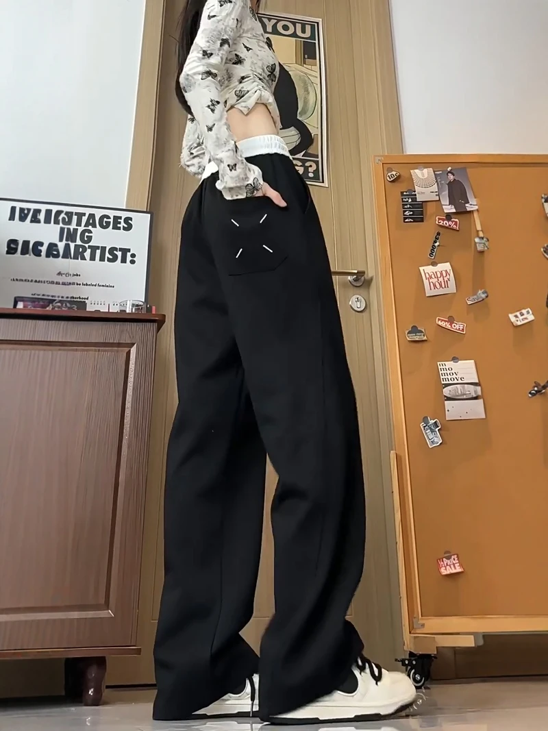 Color Blo Waist Head Embroidered Bla Sweatpants Men Women Autumn American Slant Cut Straight Leg Drapey Slimming Sport Pants
Color Blo Waist Head Embroidered Bla Sweatpants Men Women Autumn American Slant Cut Straight Leg Drapey Slimming Sport Pants