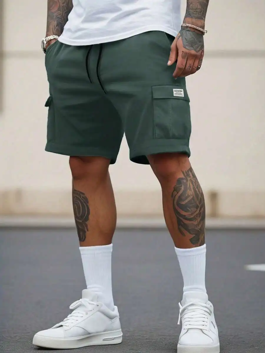 Men’s Olive Green Cargo Shorts With Utility Pockets, Loose Fit Summer Streetwear For Casual Outings And Daily Wear
Men’s Olive Green Cargo Shorts With Utility Pockets, Loose Fit Summer Streetwear For Casual Outings And Daily Wear
