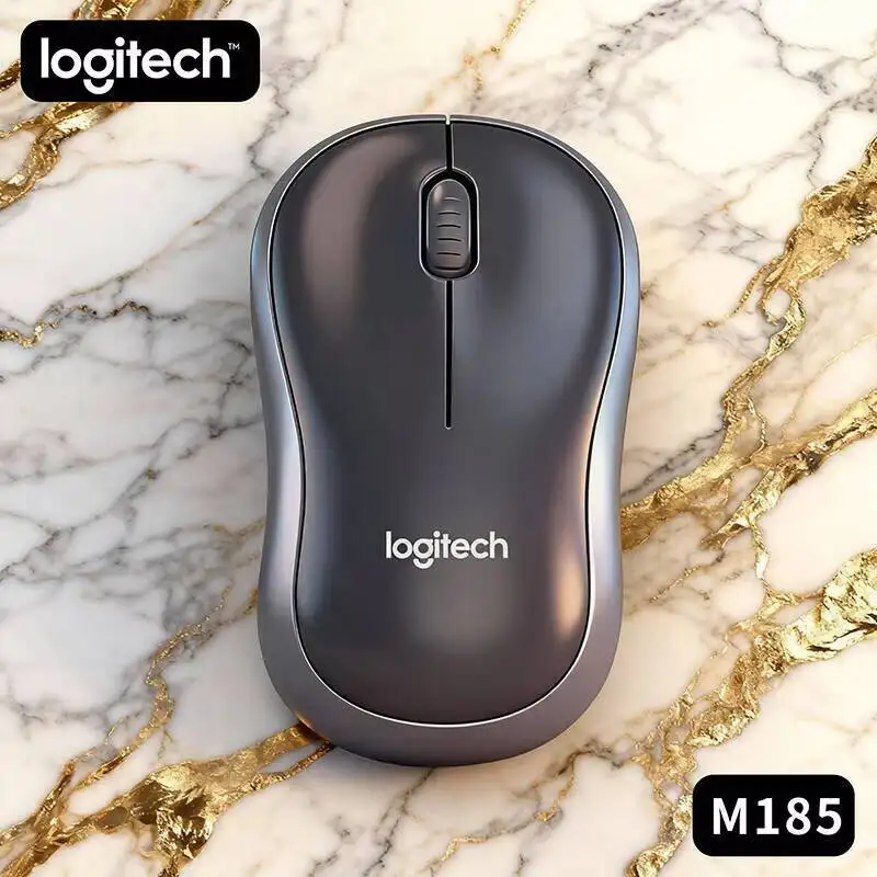 Logitech M185 Wireless Optical Mouse Compact Design for Laptop Comfortable Grip Long Battery Life Black