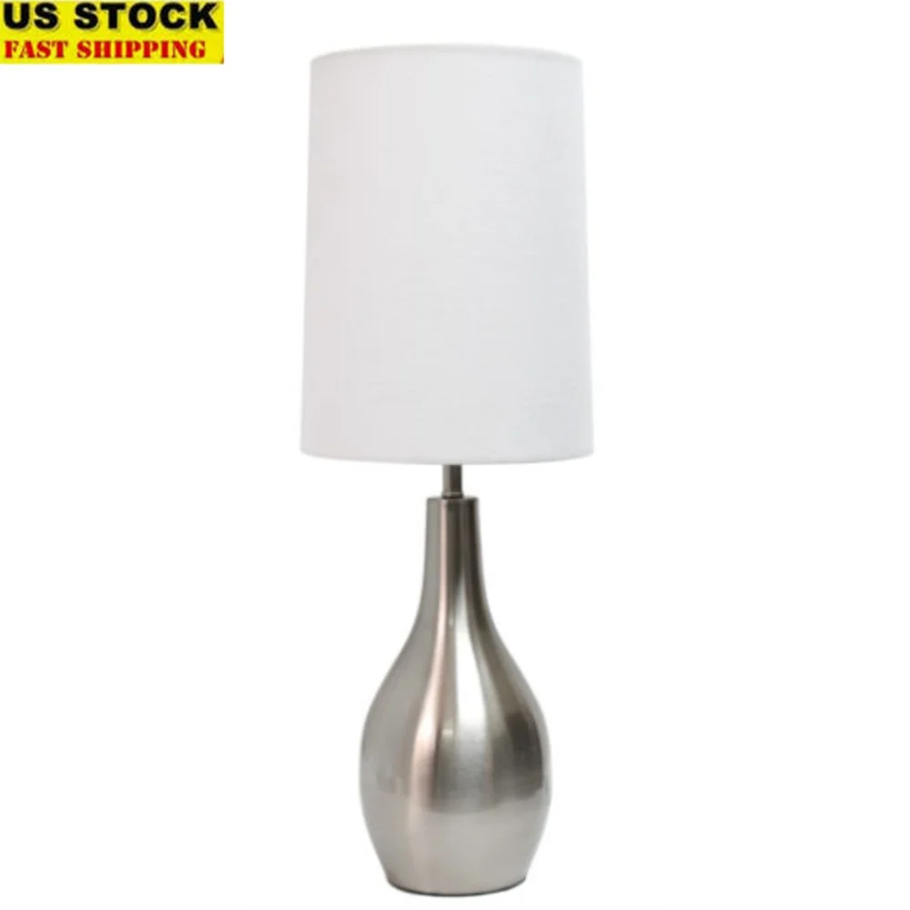 Sleek Metal Table Lamp with White Fabric Shade Brushed Nickel Finish Ideal Living Room Bedroom Office Accent Lighting
Sleek Metal Table Lamp with White Fabric Shade Brushed Nickel Finish Ideal Living Room Bedroom Office Accent Lighting