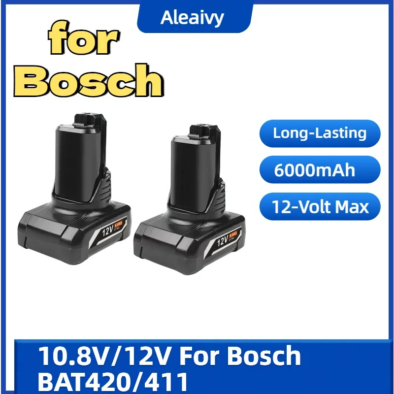 For Bosch 12V/10.8V6.0AH Li-ion Replacement Battery BAT420 BAT411A BAT412A GBA 1Cordless Power Tools for Bosch 12V
For Bosch 12V/10.8V6.0AH Li-ion Replacement Battery BAT420 BAT411A BAT412A GBA 1Cordless Power Tools for Bosch 12V