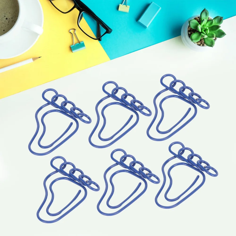 100PCS Blue/Green Foot Shape Paper Clips 32*26mm Foot Shape Cute Paper Clips Plastic-coated Metal Portable
100PCS Blue/Green Foot Shape Paper Clips 32*26mm Foot Shape Cute Paper Clips Plastic-coated Metal Portable